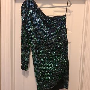 Sequin Cocktail Party Dress Sz L